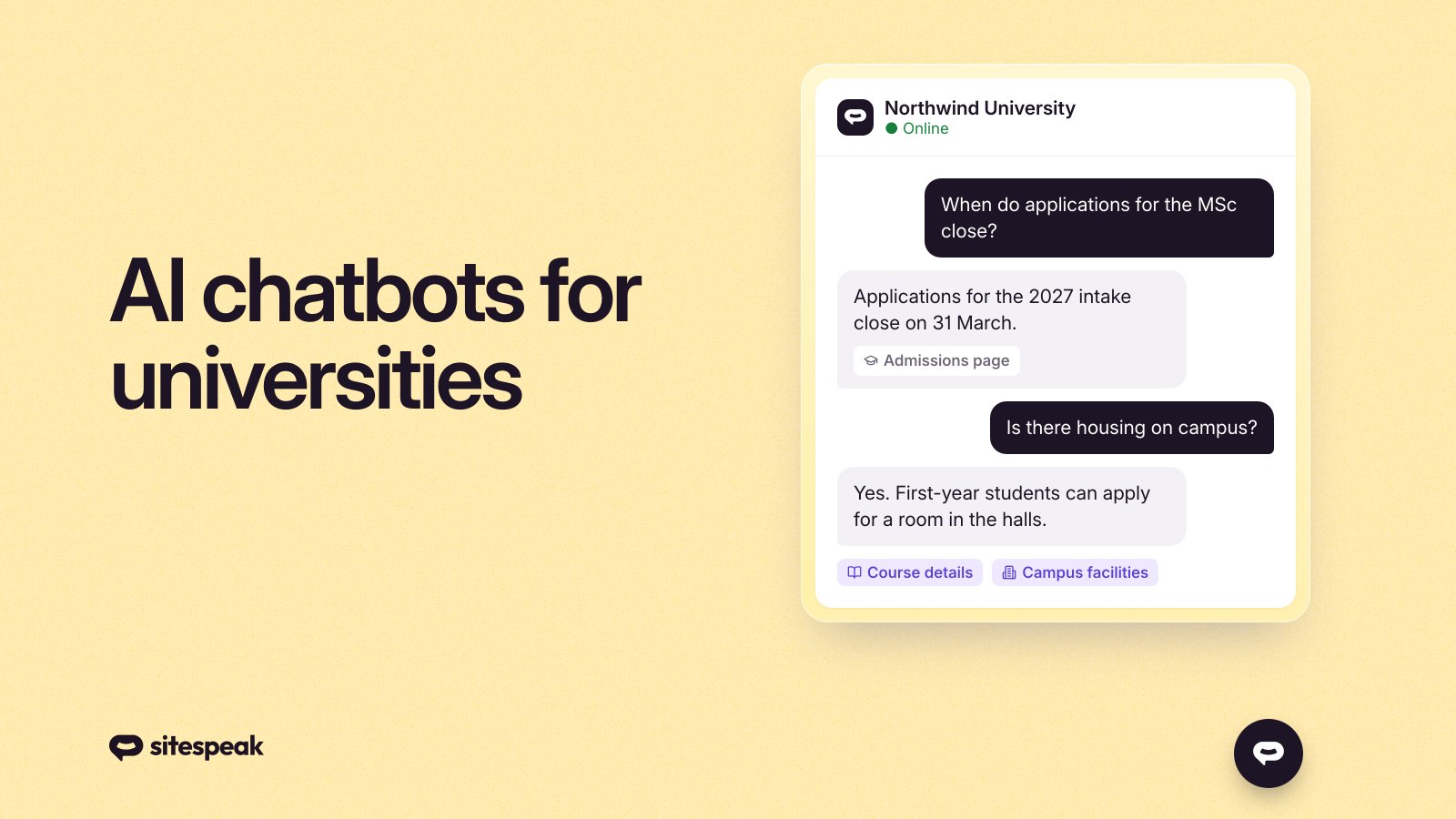 Revolutionizing University Engagement with AI Chatbots: A Look at SiteSpeakAI